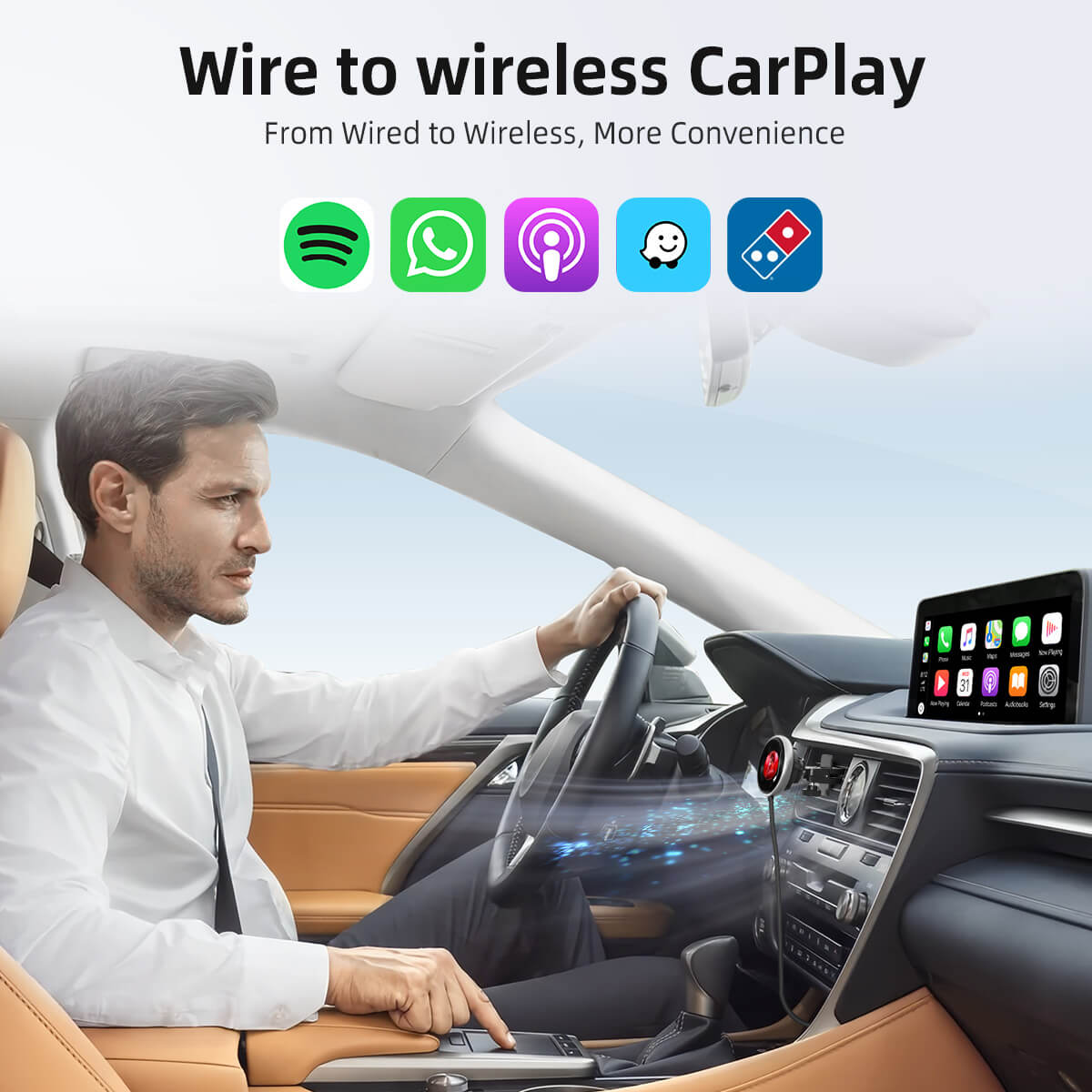 OTTOCAST® CarPlayClip Wireless Adapter