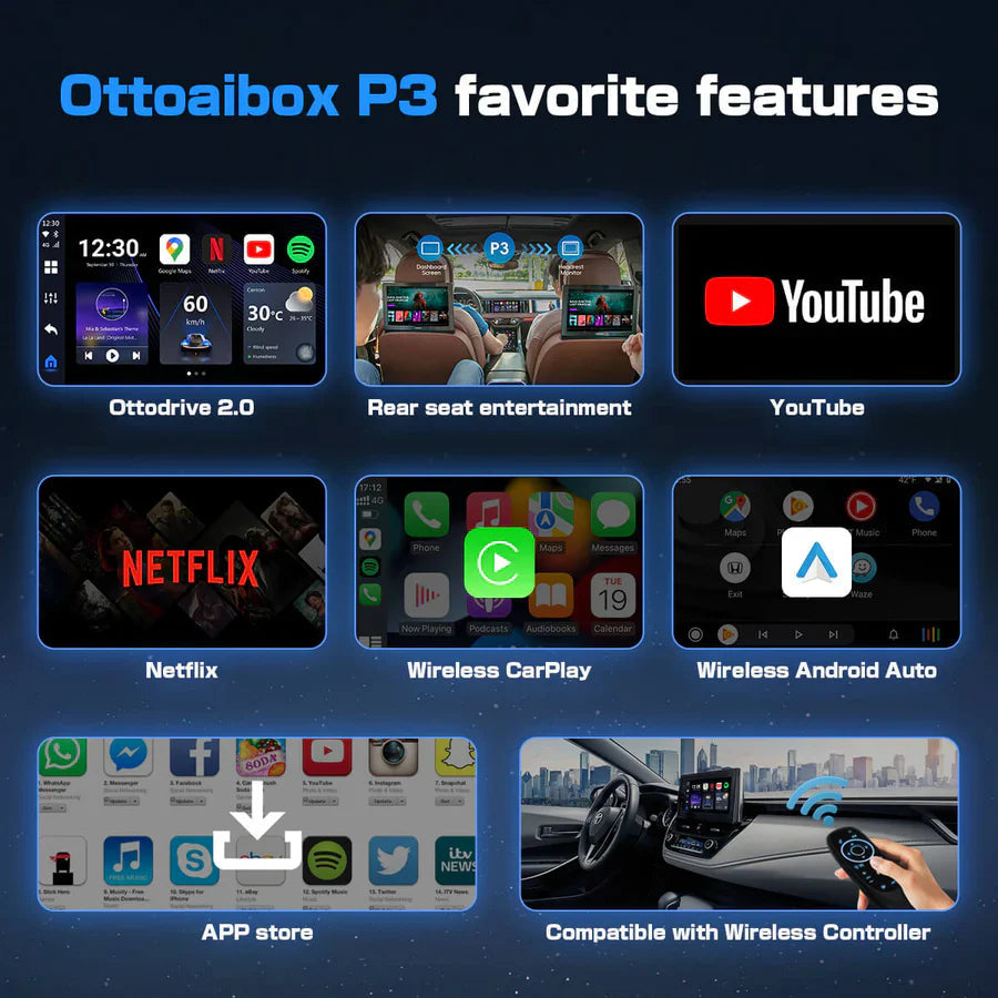 OTTOCAST® OttoAibox P3 CarPlay AI Box