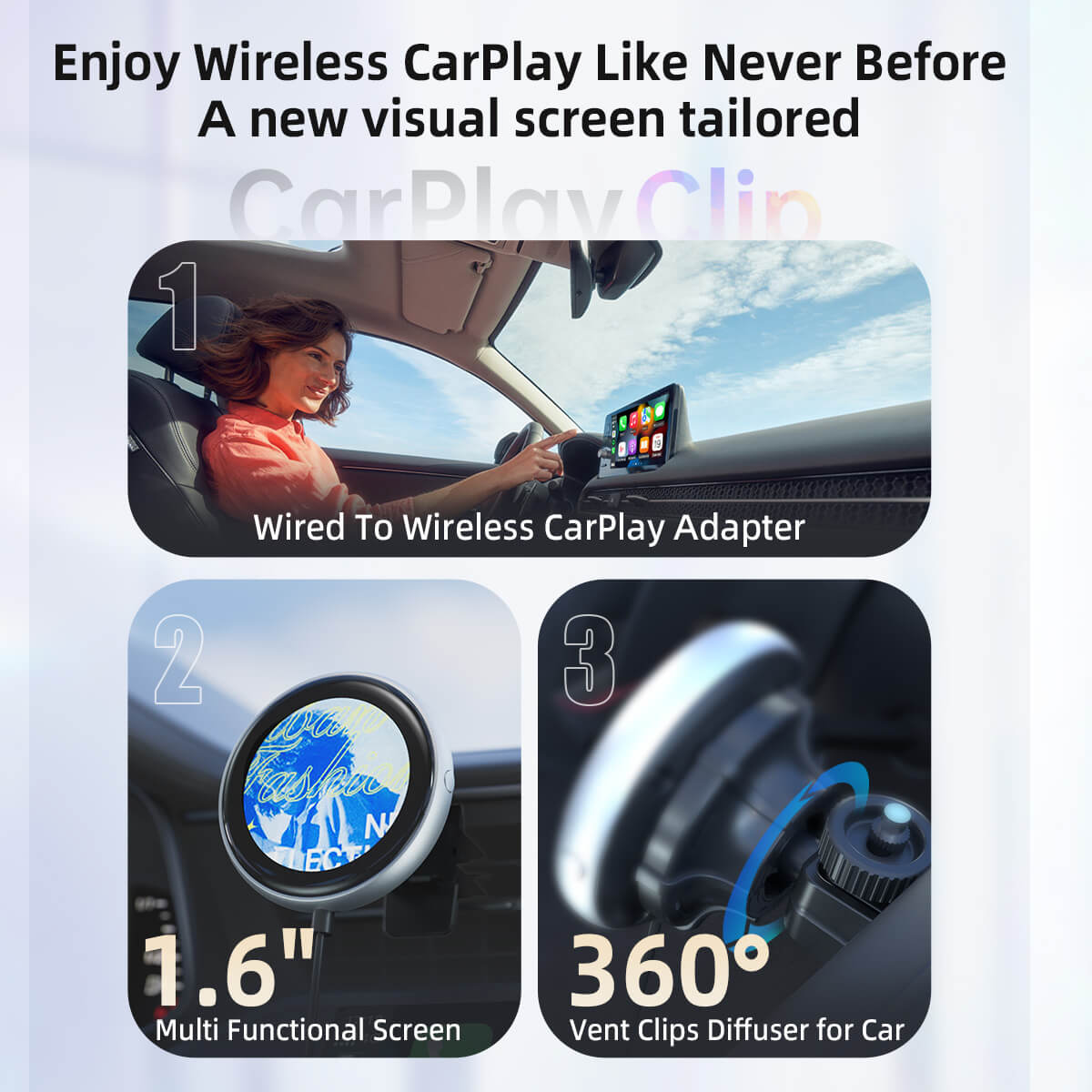 OTTOCAST® CarPlayClip Wireless Adapter
