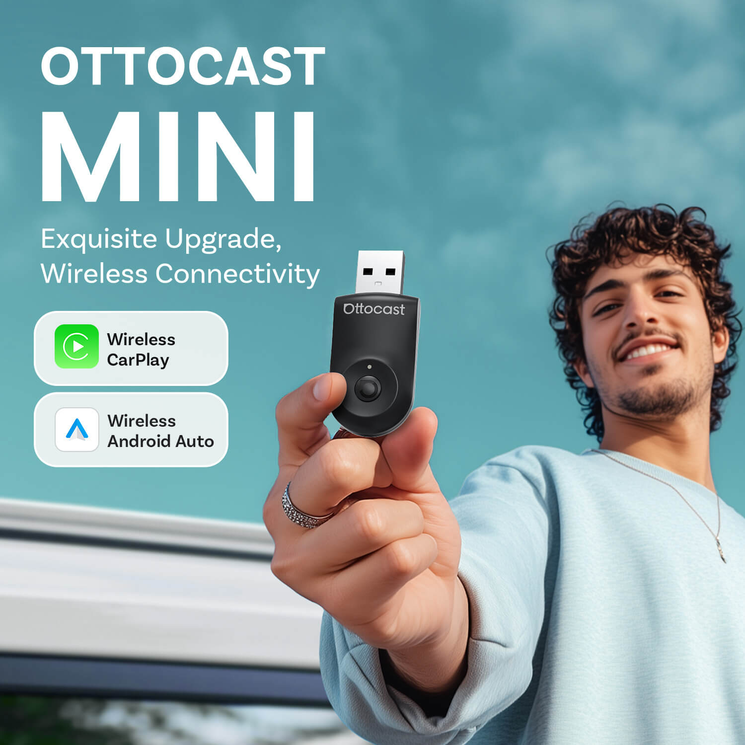 Ottocast Mini Wireless CarPlay/Android Auto Adapter