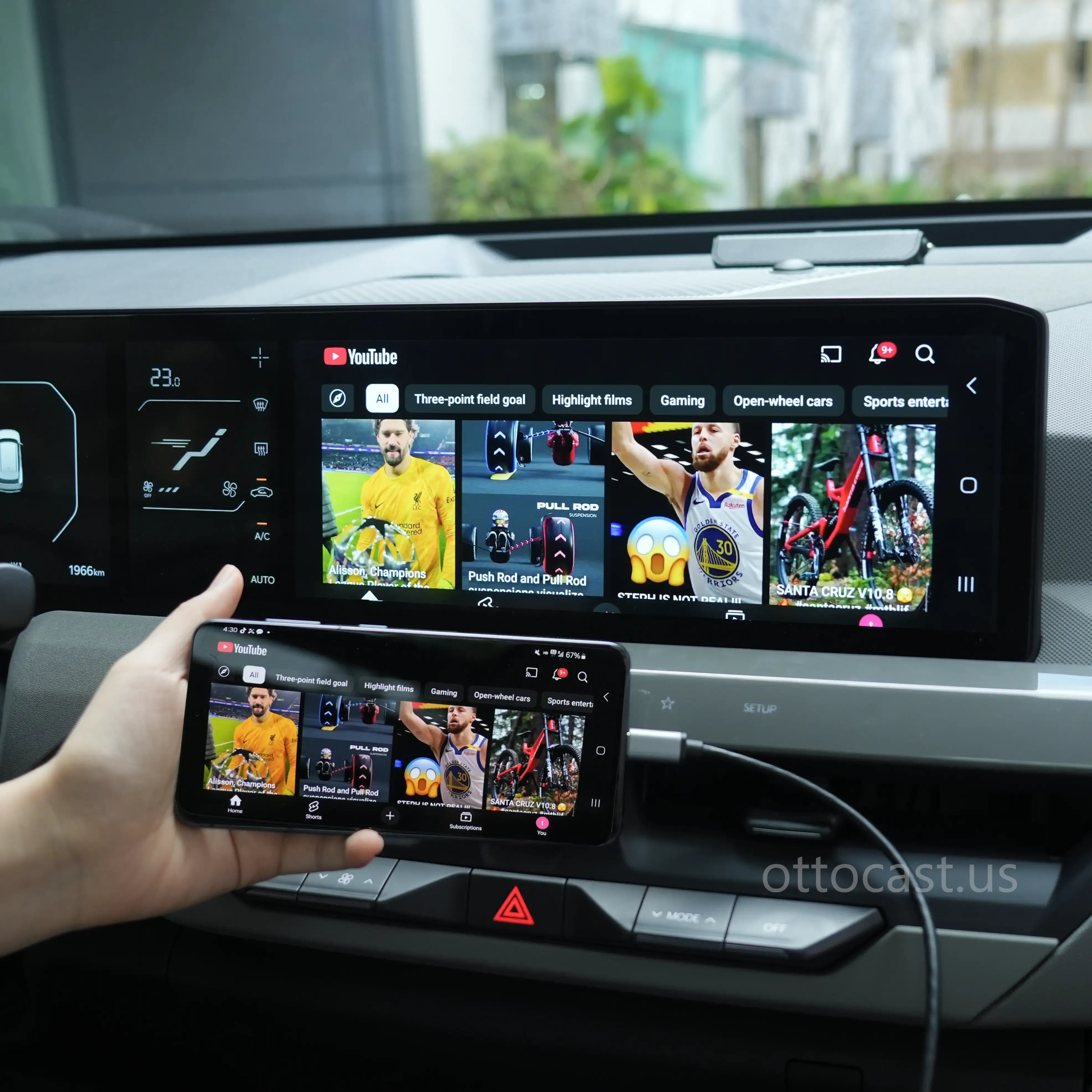 OTTOCAST® Car TV Mate Pro | HDMI Streaming & Wireless CarPlay Android Auto Adapter