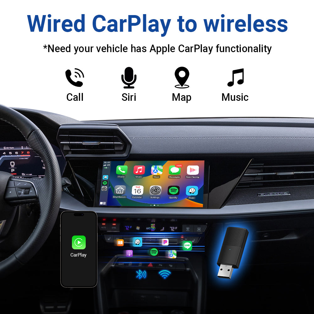 (🎉Summer Sale 40% OFF) Mini Wireless CarPlay/Android auto Adapter