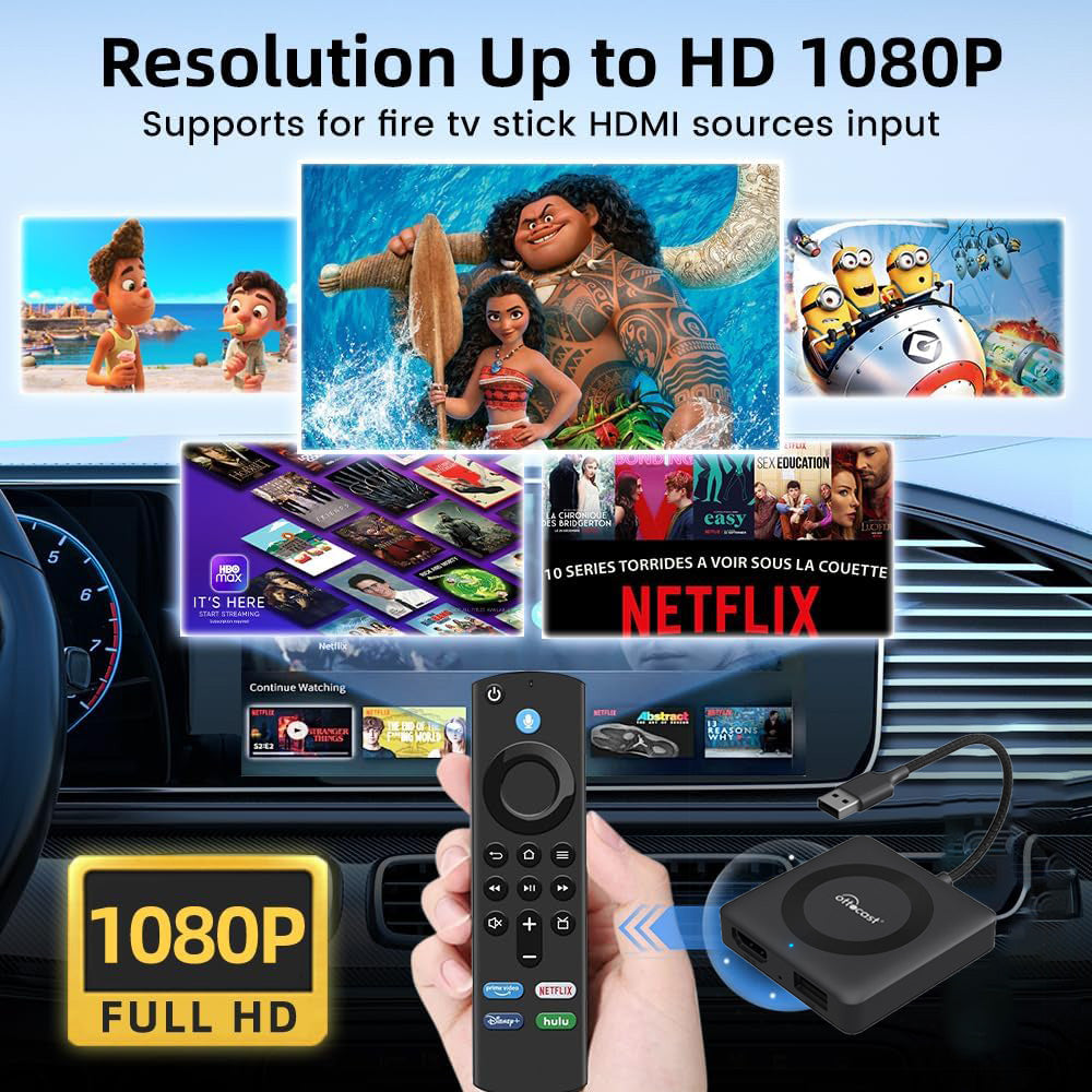 OTTOCAST® Car TV Mate Pro | HDMI Streaming & Wireless CarPlay Android Auto Adapter