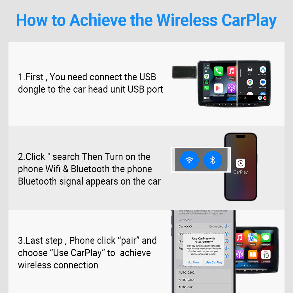 (🎉Summer Sale 40% OFF) Mini Wireless CarPlay/Android auto Adapter