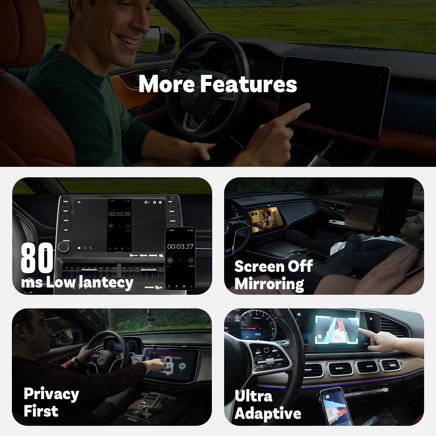 (Promozione Early Bird🕊️)Ottocast® Mirror Touch Wireless CarPlay Adapter