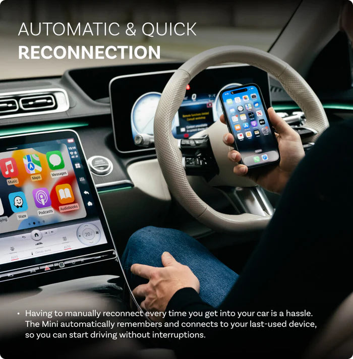 ✨NYTT SALG - SPAR $30✨OttoMini 2IN1 trådløs CarPlay/Android Auto-adapter