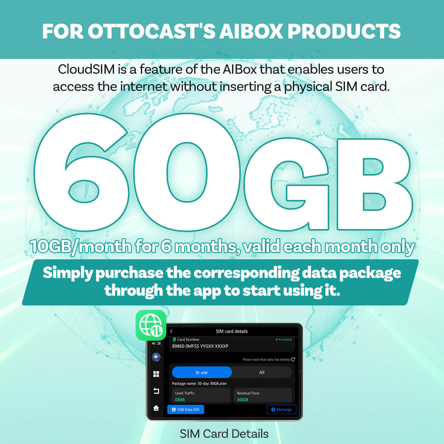 OTTOCAST® CloudSIM - 10GB/30GB/60GB/120GB