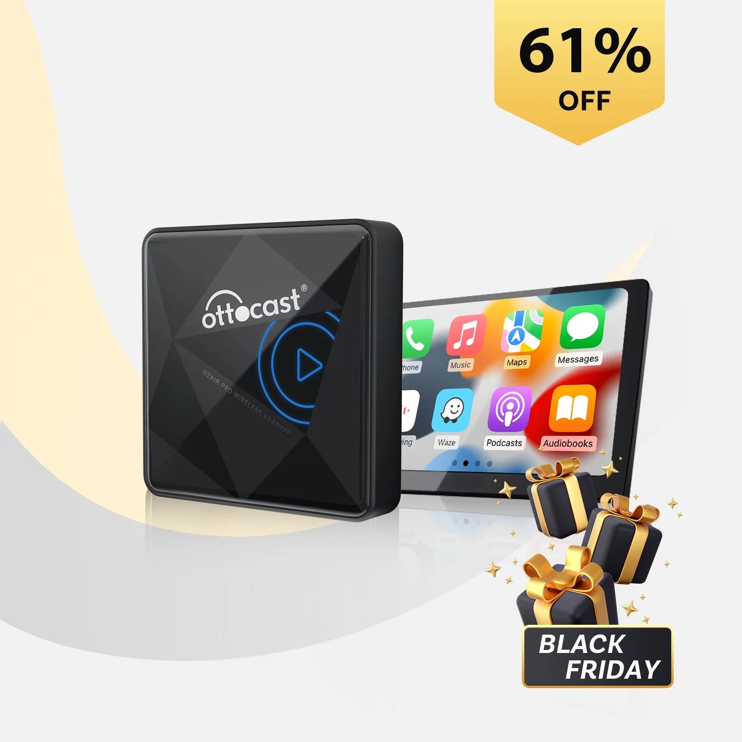 OTTOCAST® U2AIR Pro Wireless CarPlay Adapter