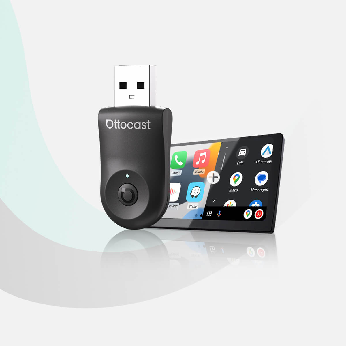 OTTOCAST® Mini 2IN1 Wireless CarPlay/Android Auto Adapter