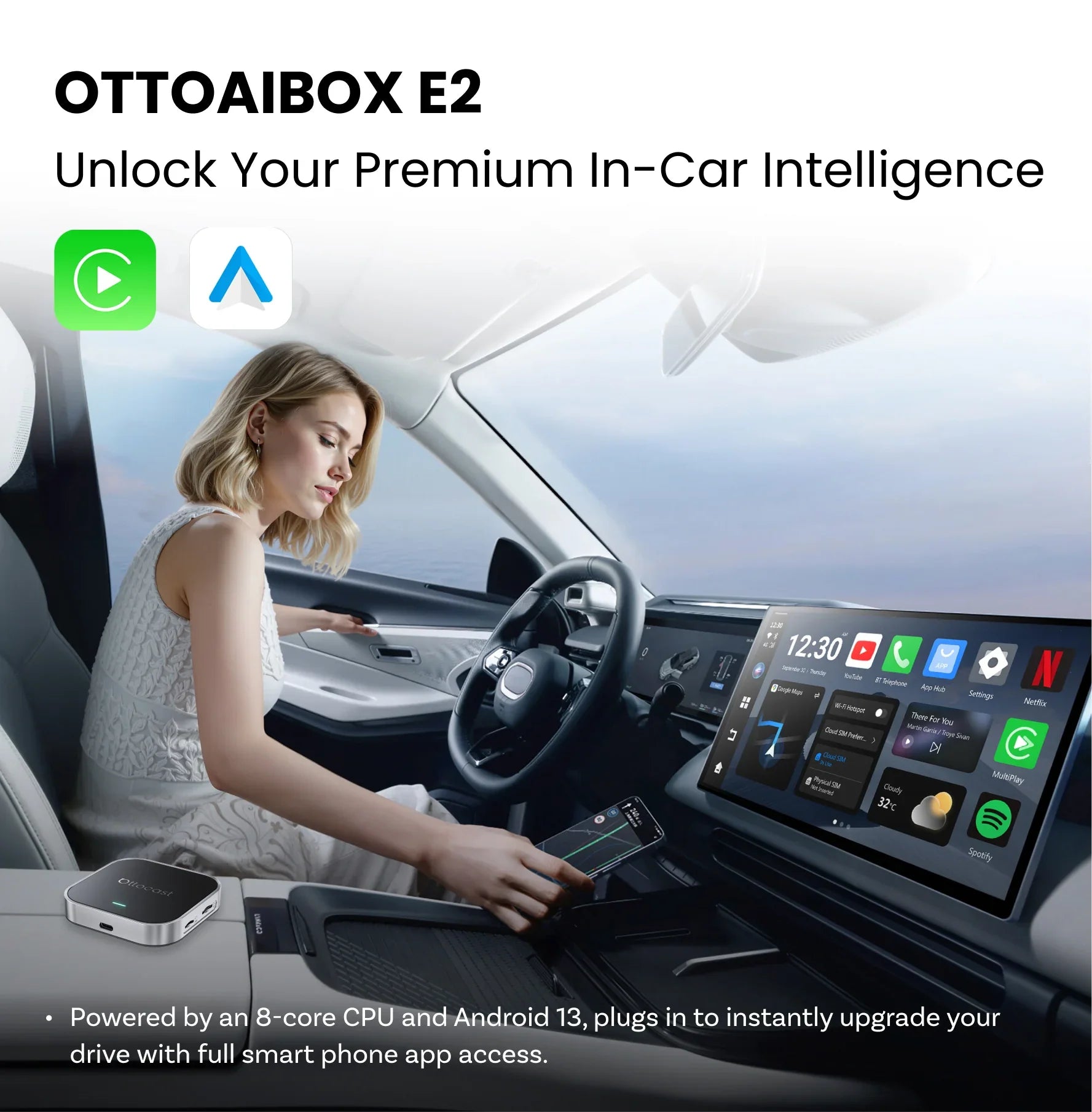 OTTOAIBOX® E2 Caja AI CarPlay