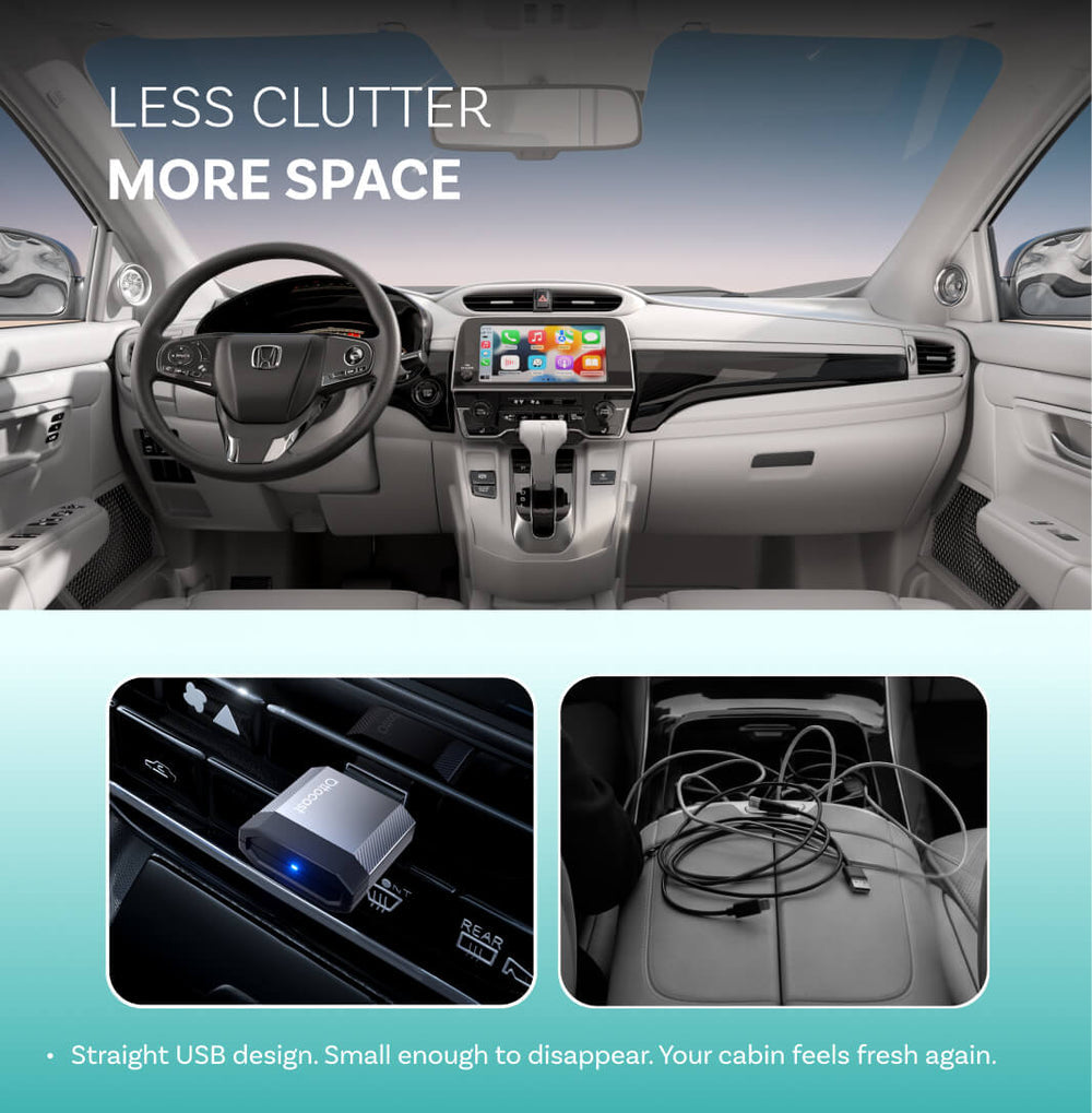 OTTOCAST® Mini NOVA Adaptateur CarPlay/Android Auto sans fil