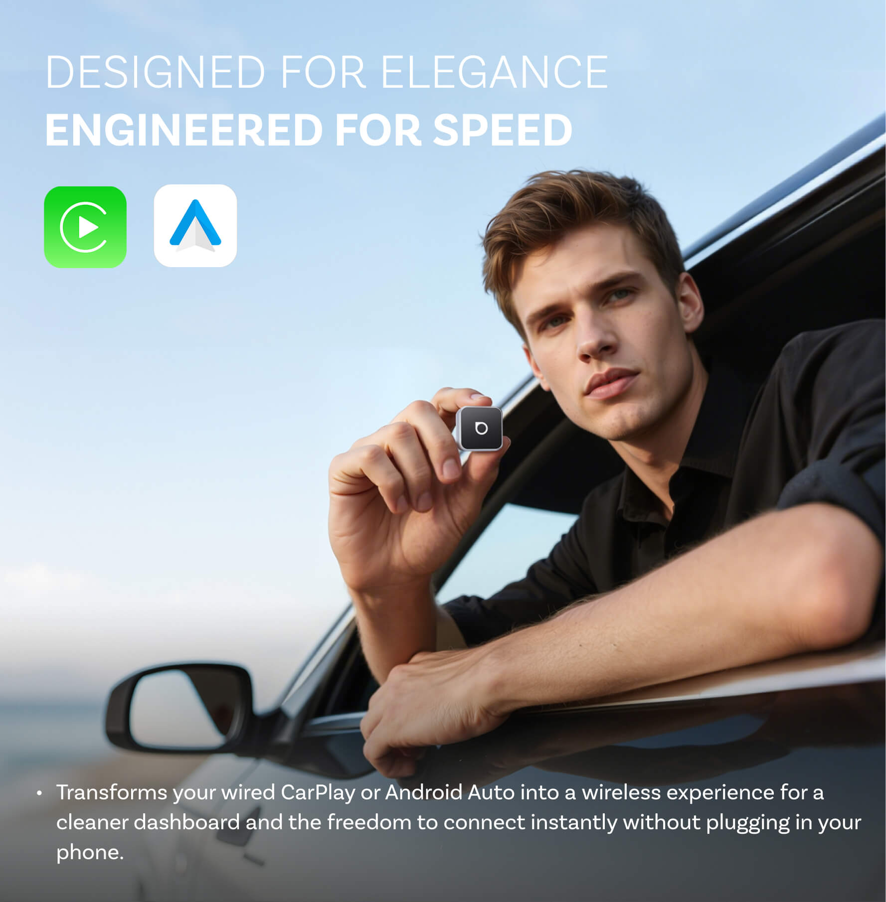 OTTOCAST® Mini 3.0 Ultra Cube Wireless CarPlay Android Auto 2 in 1 Adapter