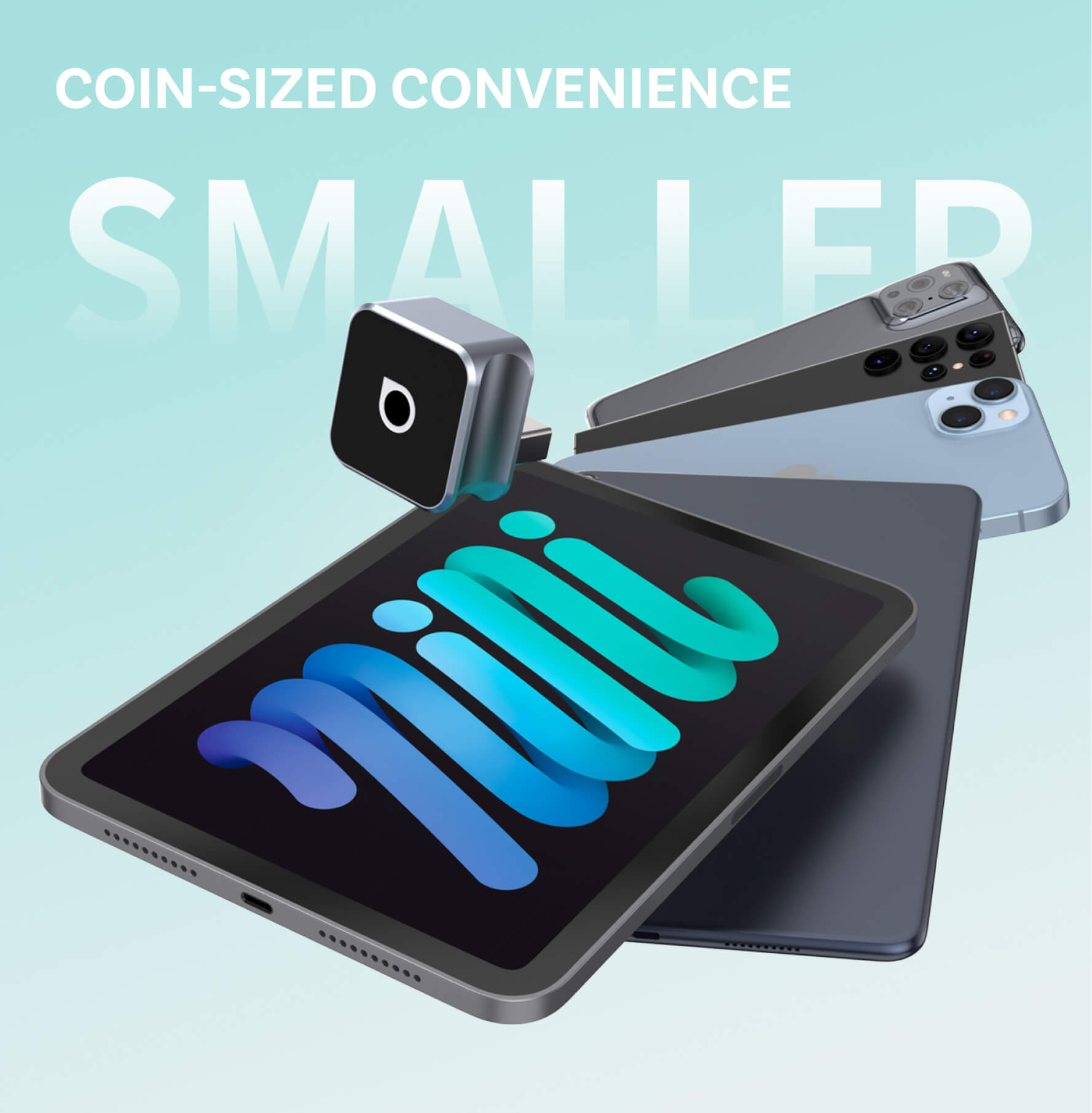 OTTOCAST® Mini 3.0 Ultra Cube Wireless CarPlay Android Auto 2 in 1 Adapter - Cosmic Orange