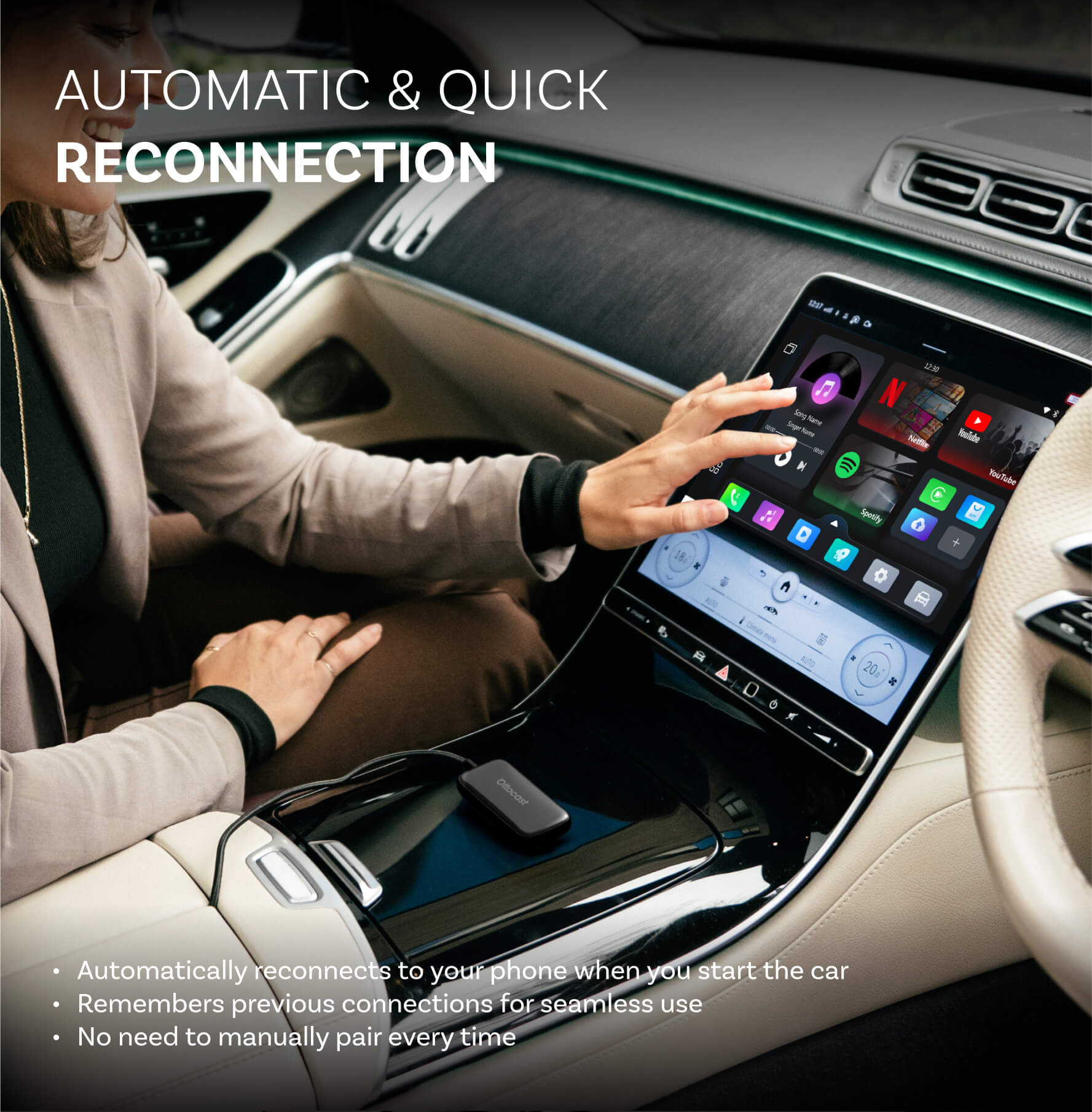 OTTOCAST® Plav2Video Ultra CarPlay/Android Multimedia Box