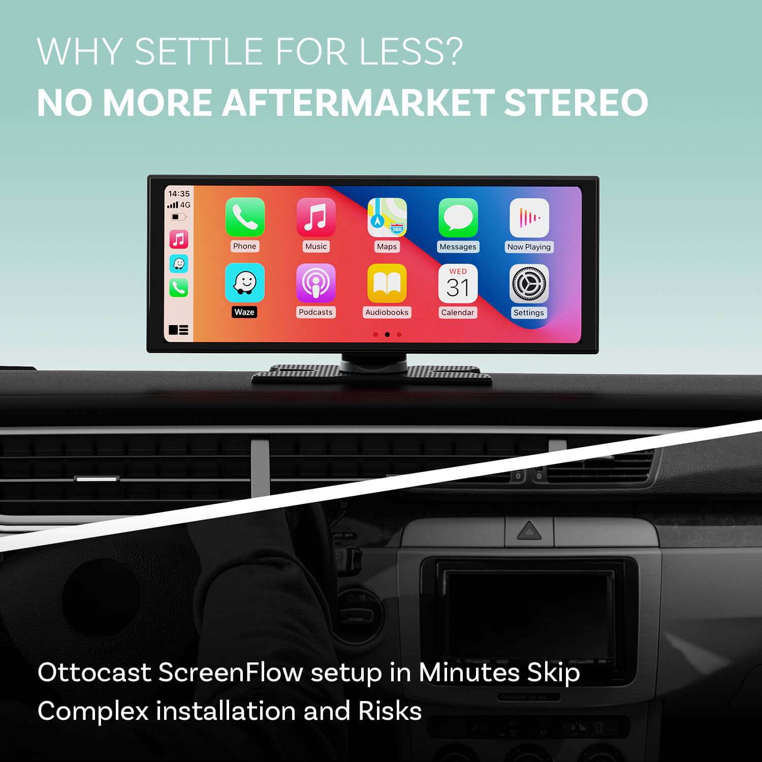 OTTOCAST® ScreenFlow Portable Car Display Screen