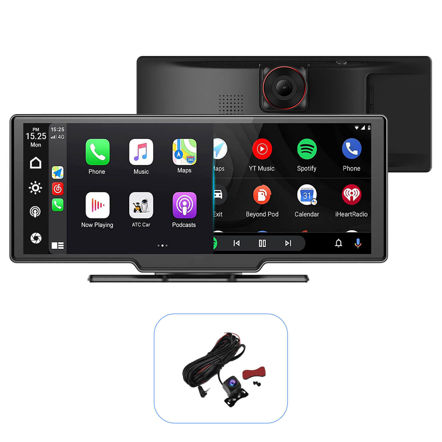 OTTOCAST® Portable 10" Apple CarPlay & Android Auto Car Display Screen