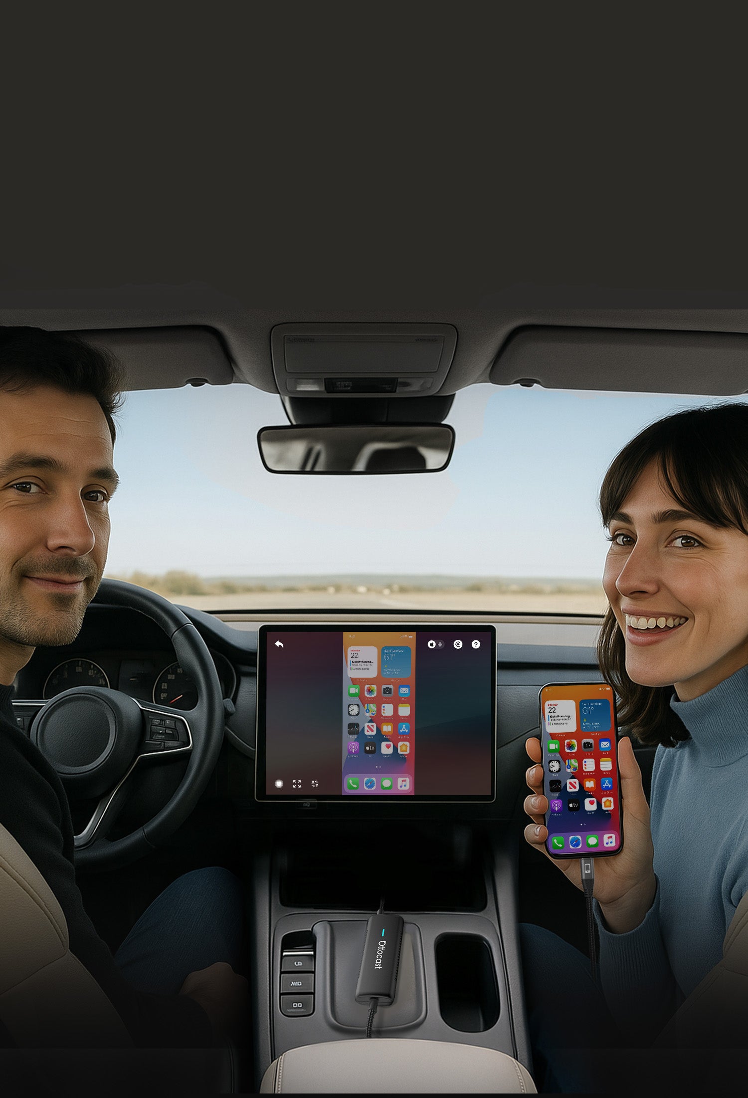 OTTOCAST® Mirror Touch Adapter Wireless CarPlay