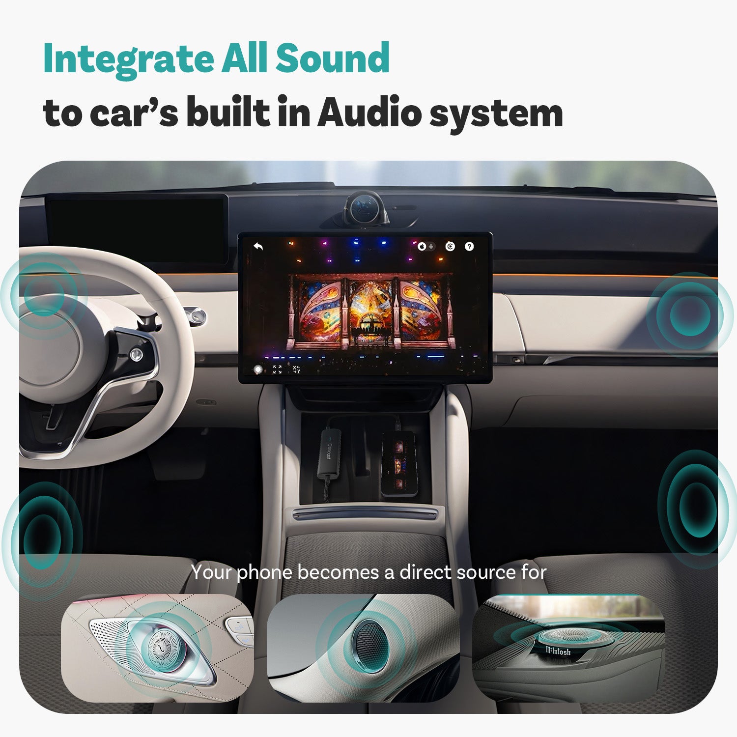 (Promozione Early Bird🕊️)Ottocast® Mirror Touch Wireless CarPlay Adapter