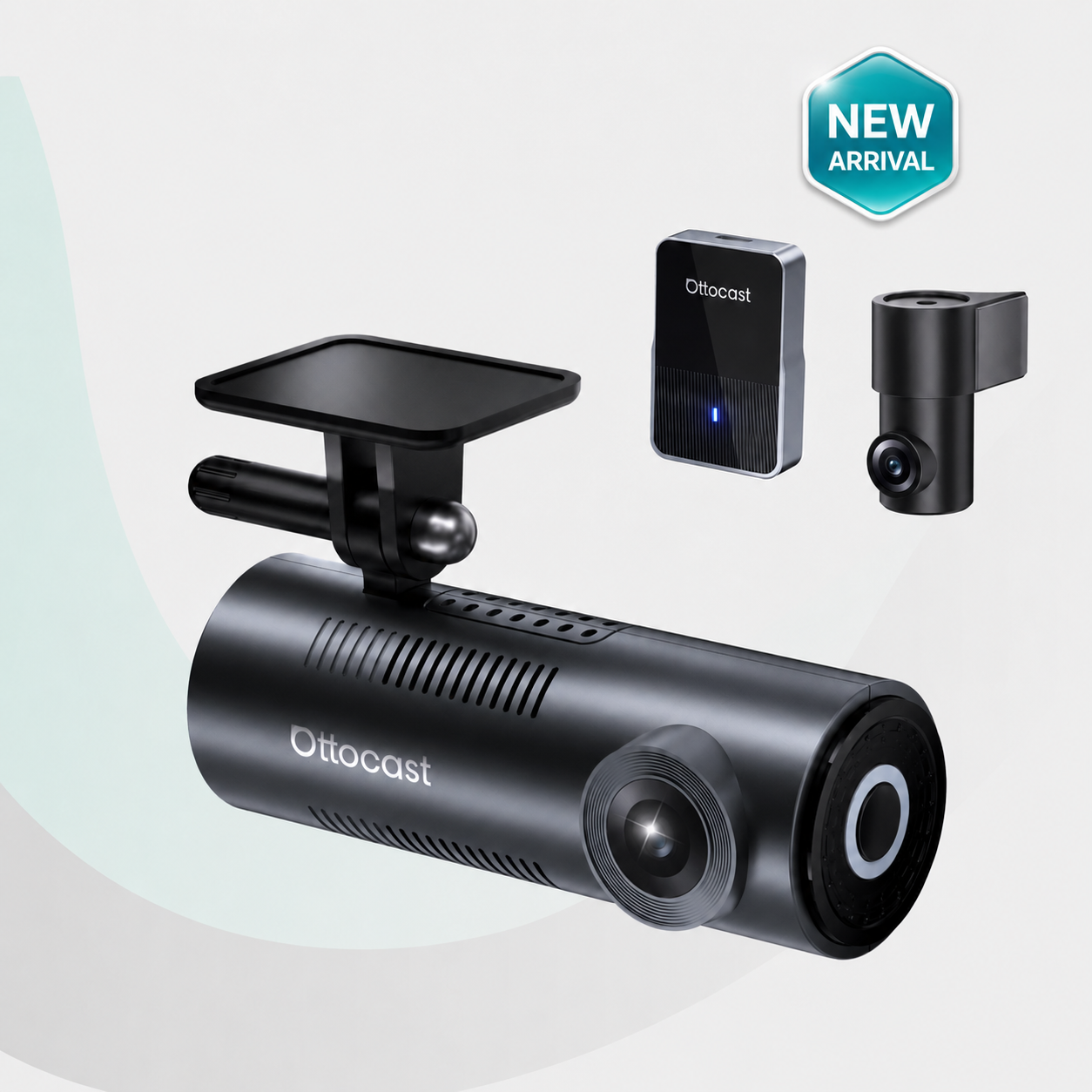 OttoSafe Cam 3-in-1 Dual Dash Cam & Wireless CarPlay Adapter