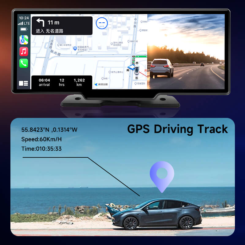 OTTOCAST® Portable 10" Apple CarPlay & Android Auto Car Display Screen