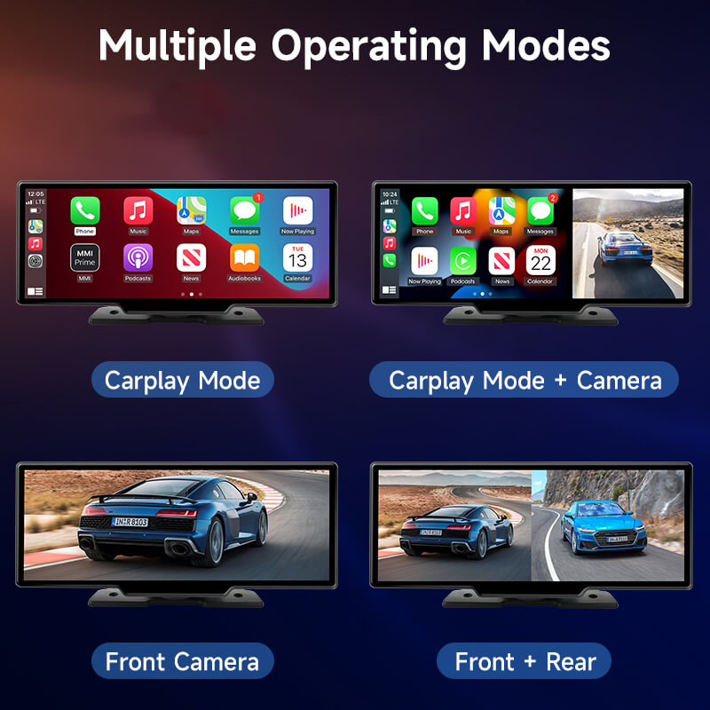 OTTOCAST® Portable 10" Apple CarPlay & Android Auto Car Display Screen