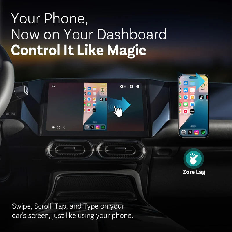 (Promozione Early Bird🕊️)Ottocast® Mirror Touch Wireless CarPlay Adapter