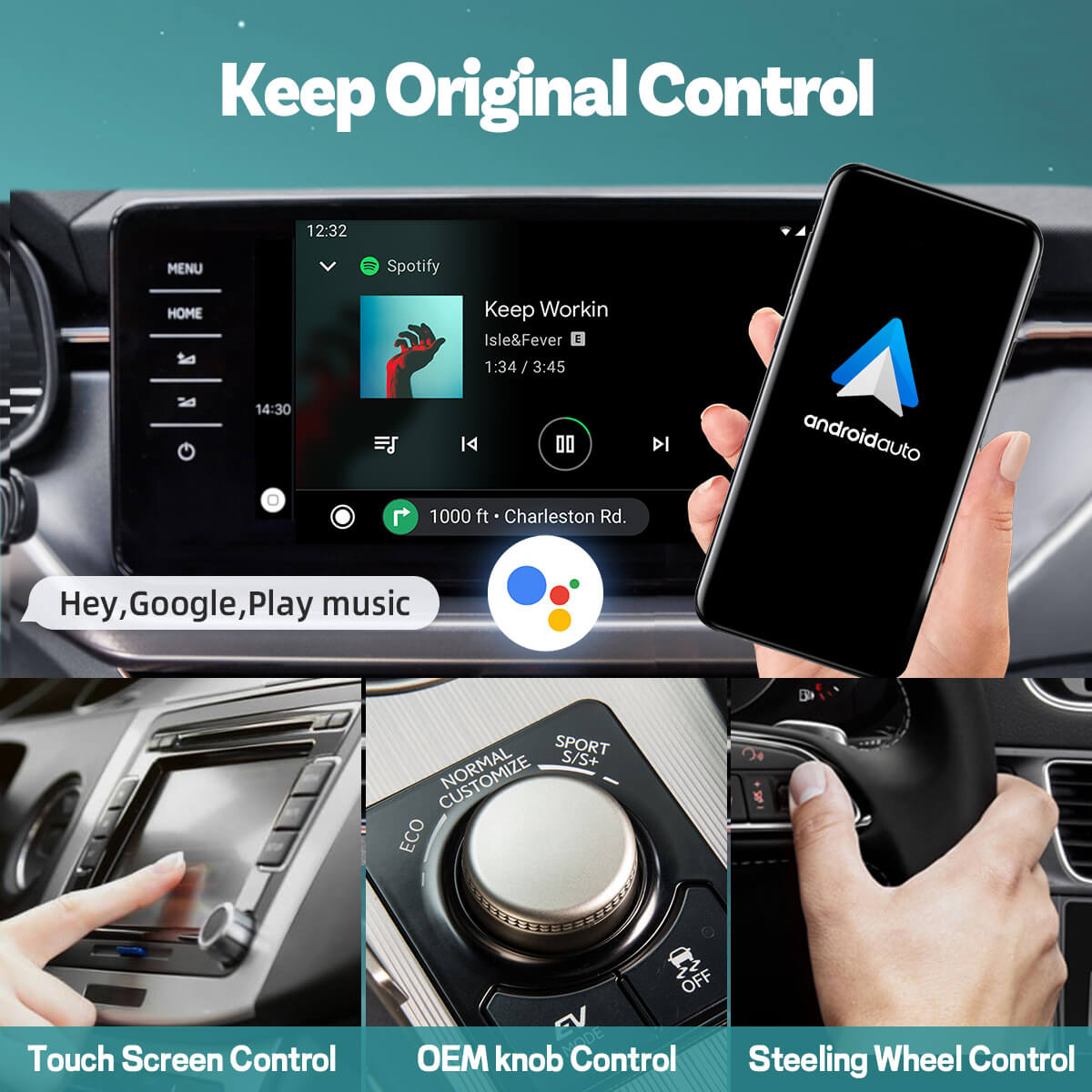 OTTOCAST® A2Air Android Auto Wireless NFC Adapter