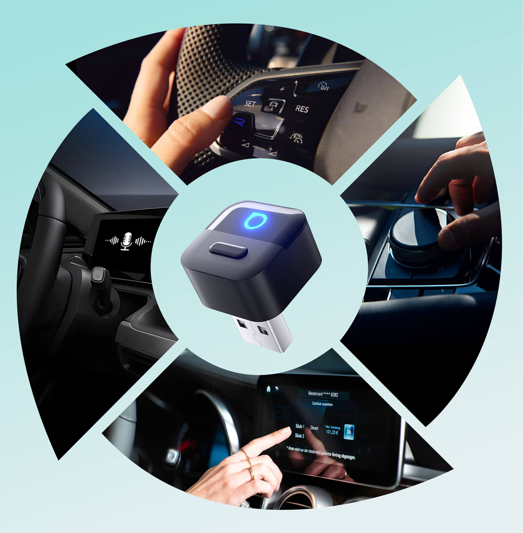 OTTOCAST® Mini Pico Wireless CarPlay/Android Auto Adapter